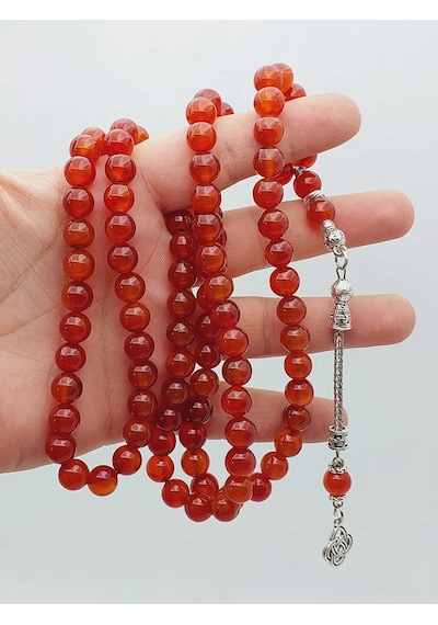 Yemen Akik Taşı 99luk Tesbih 8mm 55998 Çok Renkli