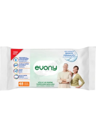 5 Adet Evony Vücut Temizlik Havlusu 48'li 1 Numara