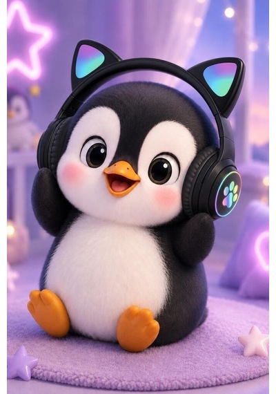Çanta Eğitim Ders Bluetooth Kulaklık Kulak Üstü Kedi Tasarımlı Kablosuz Kulaklık Hd90 Siyah