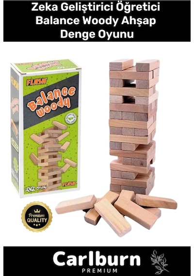 Premium Eğitici Zeka Geliştirici Öğretici Eğlence Aile Parti Balance Woody Ahşap Denge Oyunu