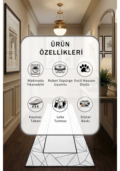 Ehl-211 Yıkanabilir Yolluk Açık Gri