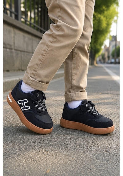 Mini Bonito Kız Erkek Çocuk Günlük Sneakers Spor Ayakkabı Şık Ve Rahat Çocuk Ayakkabısı Lacivert