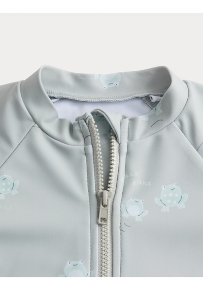 Marks & Spencer Kurbağa Desenli Mayo T78000009 Yeşil