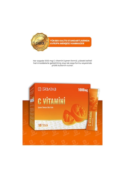 Erbatab C Vitamini İçeren Takviye Edici Gıda