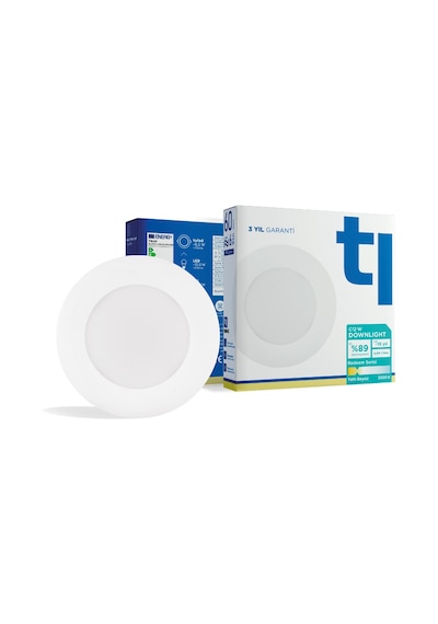 Redeem C12W Downlight, Titreşimsiz, Göz Konforu, 774 Lümen, Tatlı Beyaz, 3500 Kelvin Beyaz