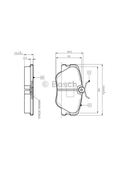 BOSCH 986469410 Fren Balatası Ön Mercedes W124 W201
