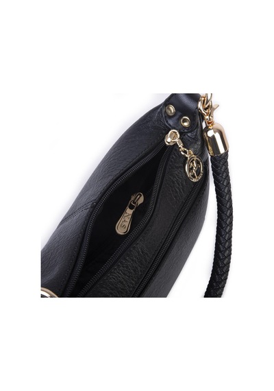 Nas Bag Kadın Mini Omuz Ve Çapraz Çanta Örgülü Askılı En: 23 Cm , Boy: 14 Cm Siyah Victoria