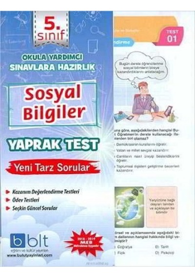 Bulut Yayınları 5.Sınıf Sosyal Bilgiler Yaprak Test