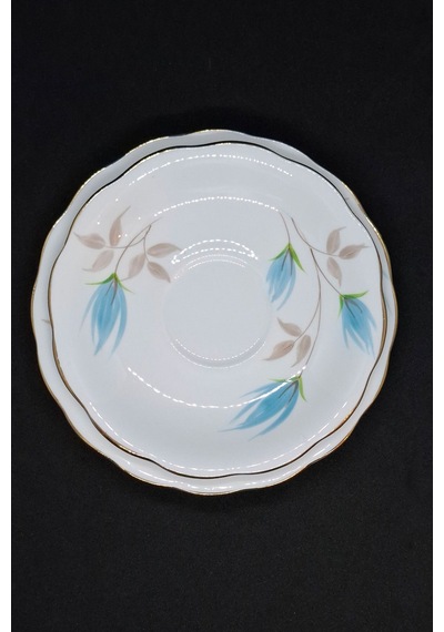 Royal Standart Fine Bone China Vintage Çay Fincanı 3 Parça 210 Ml Mavi-beyaz