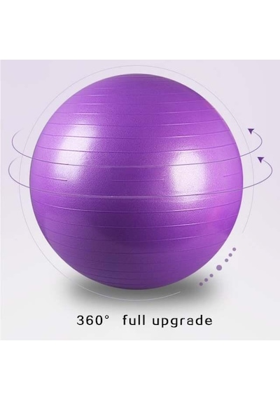 Büyük Boy Pilates Topu 65 CM Pilates Topu + Pompa Mor