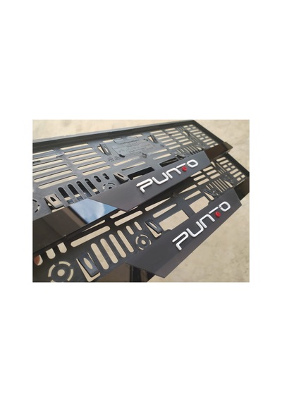 Fiat Punto Uyumlu Kabartma Yazılı Takmatik Pleksi Plakalık Takımı 2'li Set - 667590375