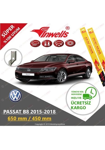 Vw Passat İnwells Muz Silecek Takımı 2015-2019 B8