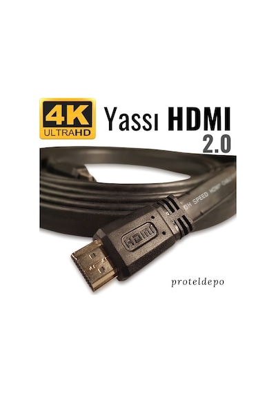 Irenis Hdmi Kablo - Yassı 4K Hdmi Kablosu 4K 60Hz Hdmi 2.0 1 M