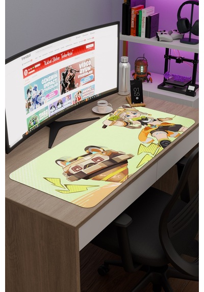 Kachina Genshin Impact Anime Oyuncu V4 - 90x40 Xxl Gaming Mouse Pad Fare Altlığı