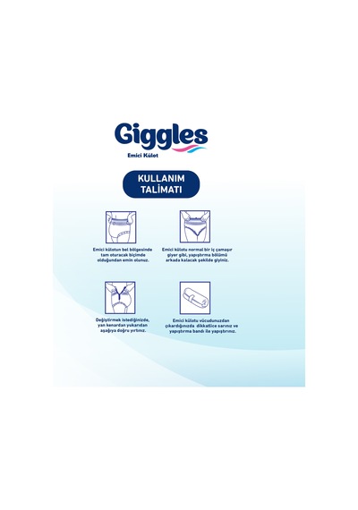 Giggles Yetişkin Bezi Emici Külot S - Küçük - Small 60 Adet