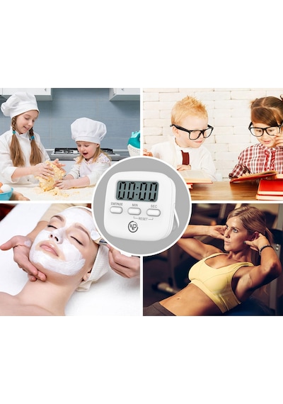 NPO NPT05B Mutfak,Ders,Yemek için 99:59dk Dijital Alarm Kronometre,Pomodoro Öğrenci Motivasyon Saati