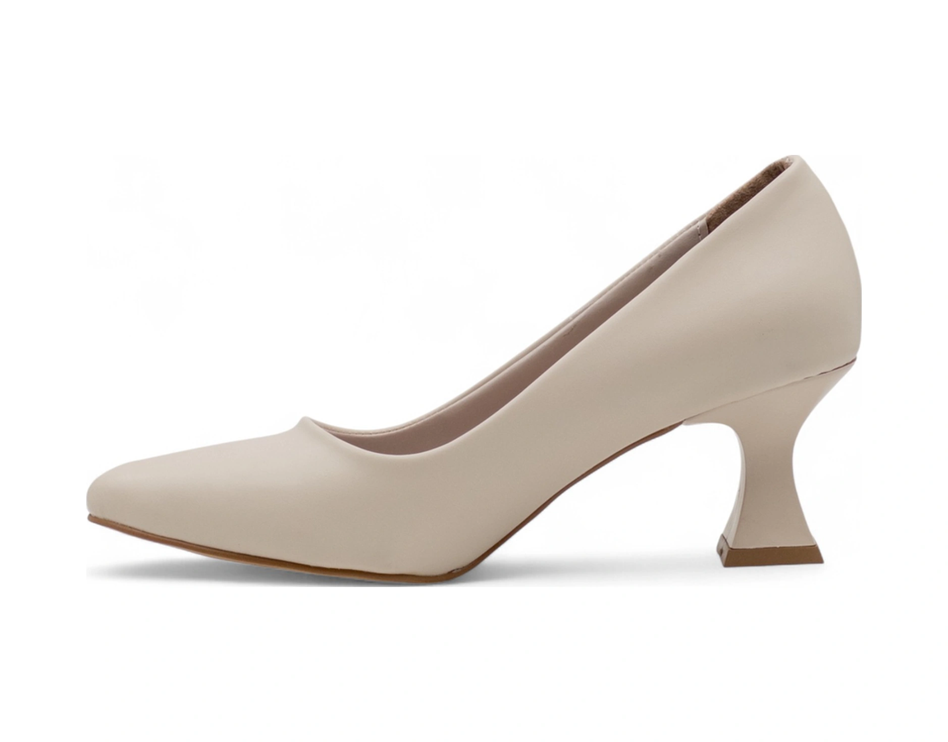 Bilener 0801 Düz Kadın Stiletto Krem