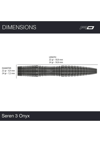 Red Dragon Seren 3 Onyx % 90 Tungsten Çelik Uçlu Dart Oku