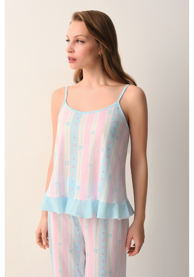 Suwen Briella Pamuklu Atlet Pantolon Pijama Takımı Sh26612660a334 Pembe