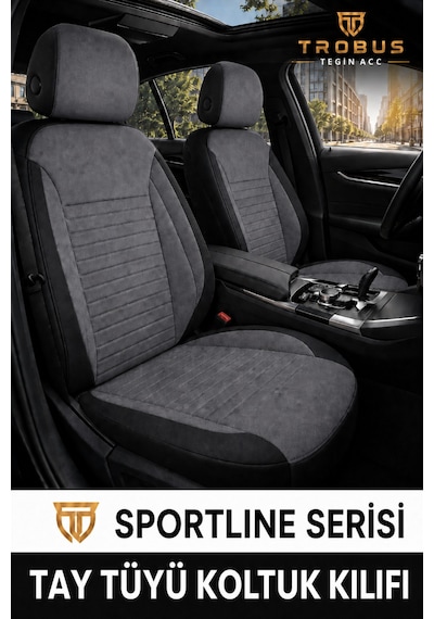 Volkswagen Beetle 2012-2016 Uyumlu Sportline Serisi Füme Siyah Oto Koltuk Kılıfı