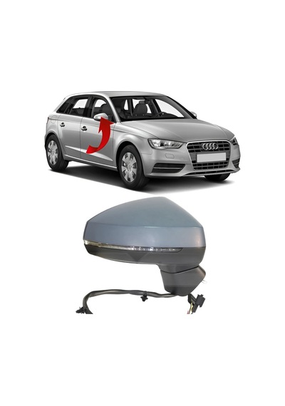 Audi A3 Hb 2012-2019 Sağ Ayna Komple Katlanır 8v1857410g