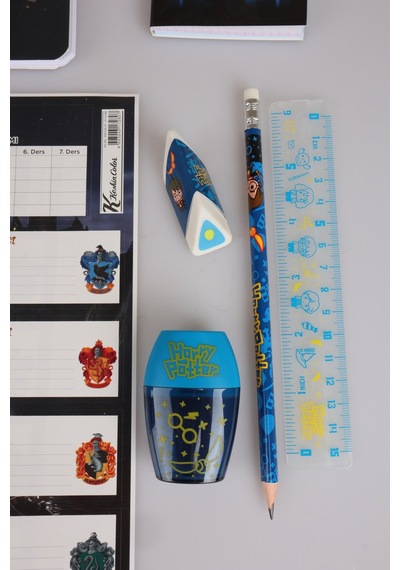 X Dekomus "wizard Icons Collection" Harry Potter Lisanslı 10 Parça Kırtasiye Seti A4 Defter,cetvel,kurşun Kalem,silgi,kalemtraş Altın