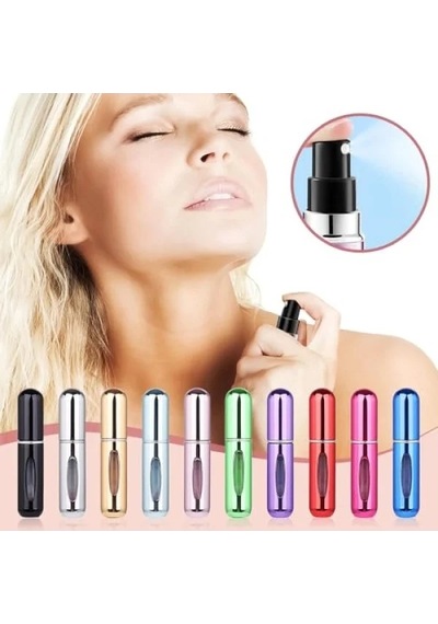 Doldurulabilir Metal Parfüm Şişesi, 5ml 0000 Parlak Vernik