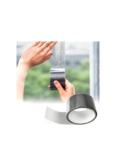 2 Adet 48mm X 2 Metre Fiber Tül Yaması Yapışkanlı Sineklik Tamir Bandı Delik Kapatıcı Sinek Kovucu