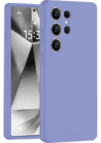 Samsung Galaxy Uyumlu S25 Ultra Kılıf Kılıf İçi Kadife Kaplı Nano Silikon Kapak Lila