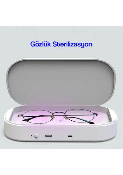 Kablosuz Şarj ve Sterilizasyon Kutusu Maske Dezenfektan