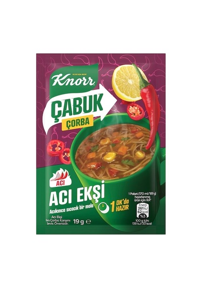 Knorr Çabuk Çorba 19gr Acı Ekşi 24'li Paket