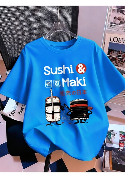 Noıssey Urban Pop Graphic Kadın Tişört Koleksiyonukod 5384 Bebe Mavi