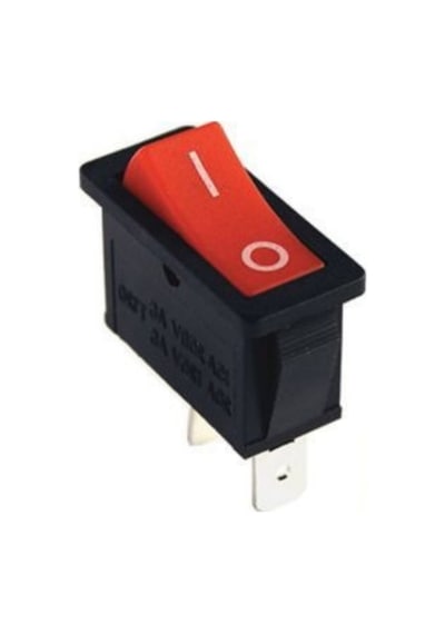 Mr-114 Tekli Dar Kırmızı Işıksız Anahtar On-off 2p Kırmızı