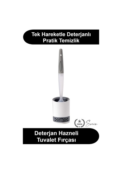 Tuvaletfırçası Deterjan Hazneli Silikon Tuvalet Fırçası Duvara Monte Askılı Yapışkanlı Havalandırma Çok Renkli