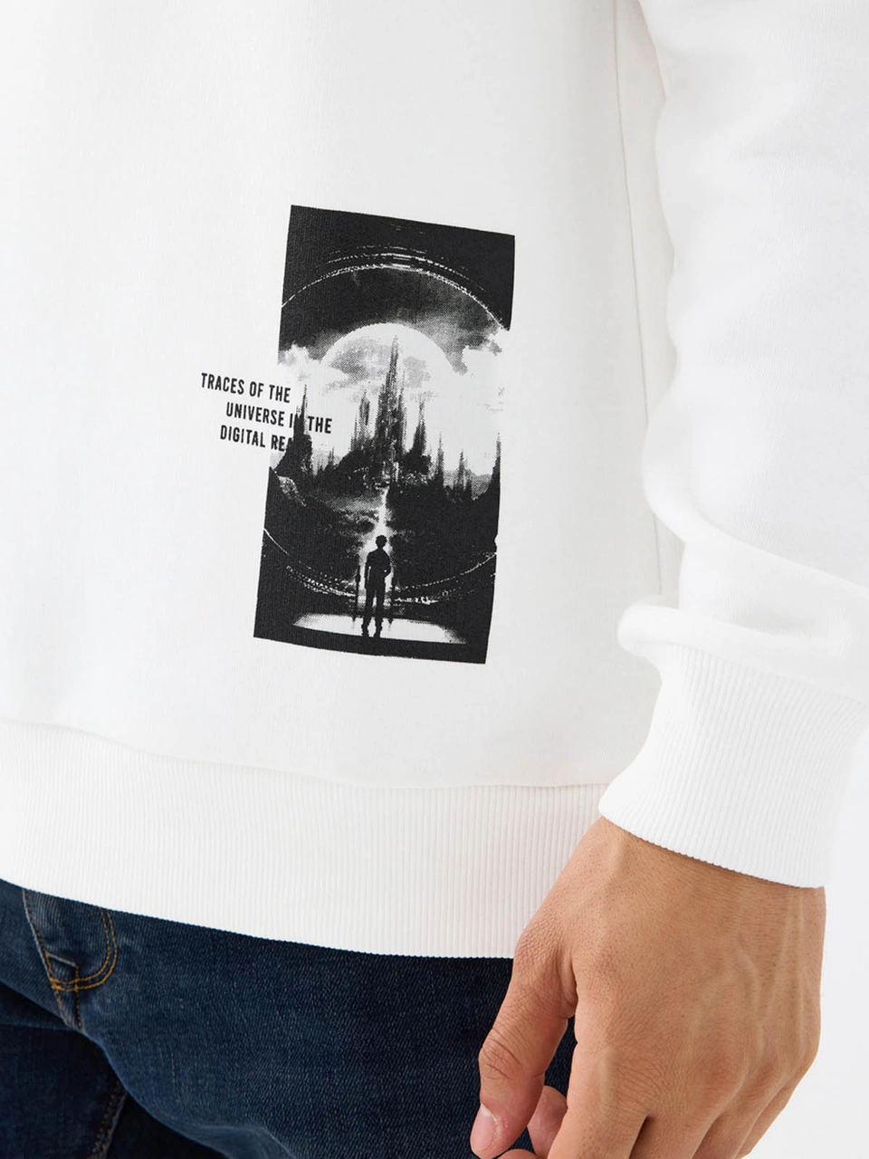 Loft Oversize Fit Beyaz Erkek Sweatshirt Lf2041434 Beyaz