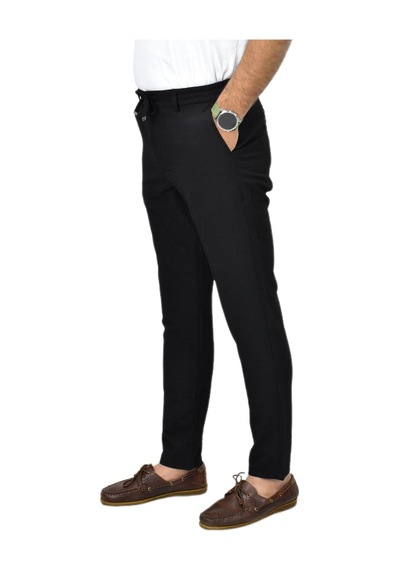Pandonim Erkek Jogger Regular Fit Kanvas Pantolon 110 Bgl-st04766 Siyah