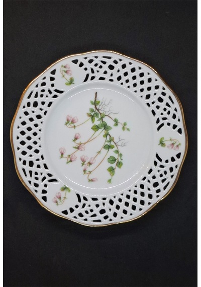Linnea Borealis Ajurlu Pasta Tabağı 16.5 Cm Gri