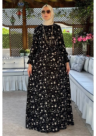 Rabia Şamlı Bihter Siyah Elbise Normal