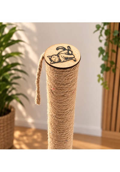 Işık Pati Kedi Tırmalama Tahtası 50 Cm Kare, Yerli Ip