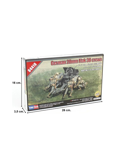 1/35 Alman 20mm Flak 38 Topçuları Maketi- Hobbyboss 84418