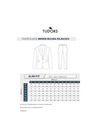 Tudors Erkek Slim Fit Mono Yaka Likralı Esnek Kumaş Siyah Takım Elbise-41301 Siyah