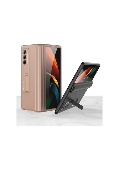 Samsung Uyumlu Galaxy Z Fold 2 Kılıf M-Magnet Standlı Kılıf Siyah