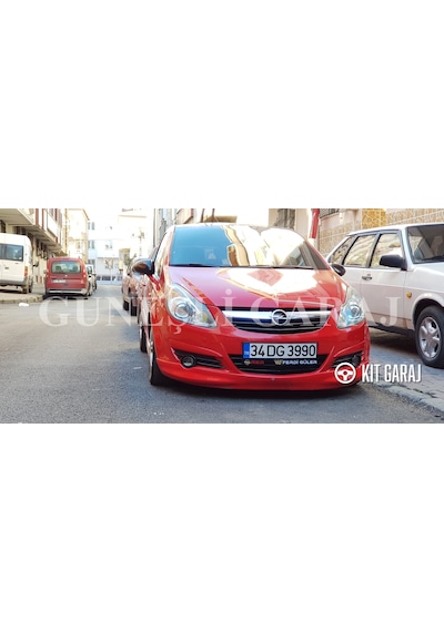 Kit Garaj Opel Corsa D Makyajsız Ön Ek Dayanıklı Plastik Boyasız