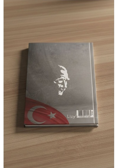 Atatürk Tarihsiz Ajanda Kuşe Kapak Gri 1 Adet Atatürk Modalist Çizgili Defter Lastikli 14x20 Cm Günlük Planlayıcı