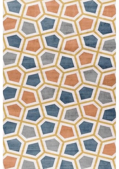 Modern Şönil Kaymaz Doğal Pamuk Tabanlı Yıkanabilir Antibakteriyel Çevre Dostu Salon Halısı 100x150 Genel