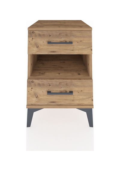 Kronos Komodin Tek Raflı 2 Çekmeceli 44x59x64 Çam-çam Atlas Çam