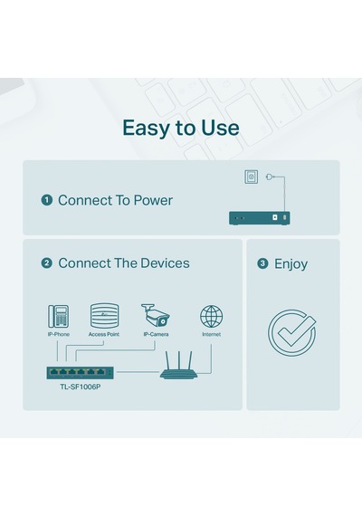 Tp-lınk Tl-sf1006p, 6 Port, Megabit, 4 Port Poe 67w, Yönetilemez, Metal Kasalı Switch