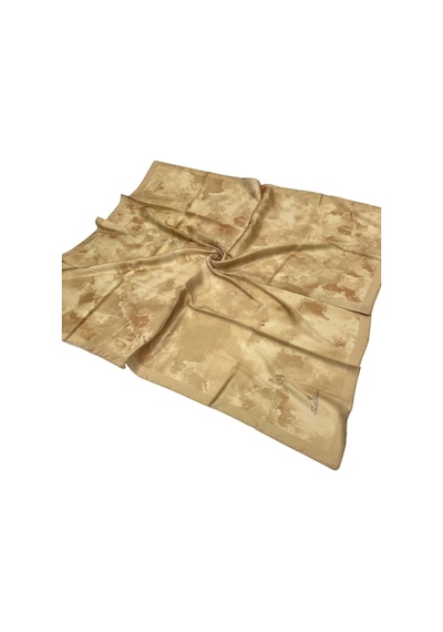 Silk Home Desenli Shiny Eşarp - 8647 - Gold - Gold