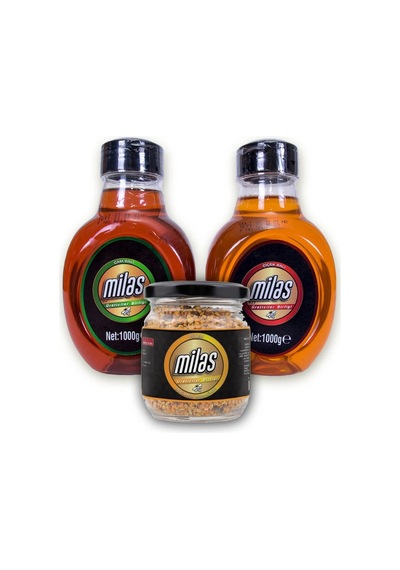 Milas Üreticiler Birliği Çam Balı 1 KG + Çiçek Balı 1 KG + Polen 100 G