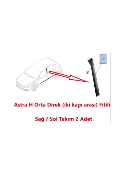 Opel Astra H Orta Direk Fitil (Iki Kapi Arasi) Sag-Sol Takim 431252239